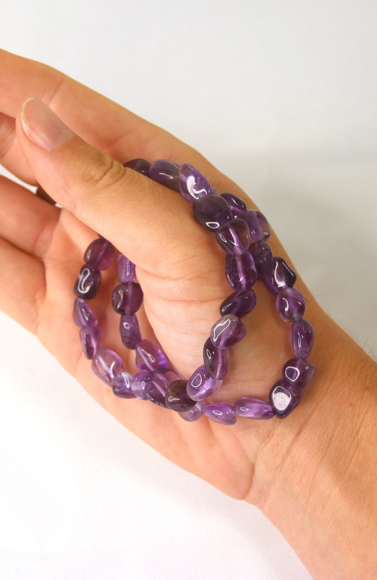 Amethyst 10mm Nugget HG Bracelet 452